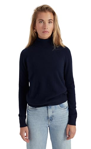Image of Style & Republic Women's 100% Cashmere Slim Turtleneck Pullover Sweater | Classic Fit, Premium Knit Jumper, Ultra Soft Feel, Lightweight Warmth, Naturally Breathe, Easy Layering, Autumn Winter Spring