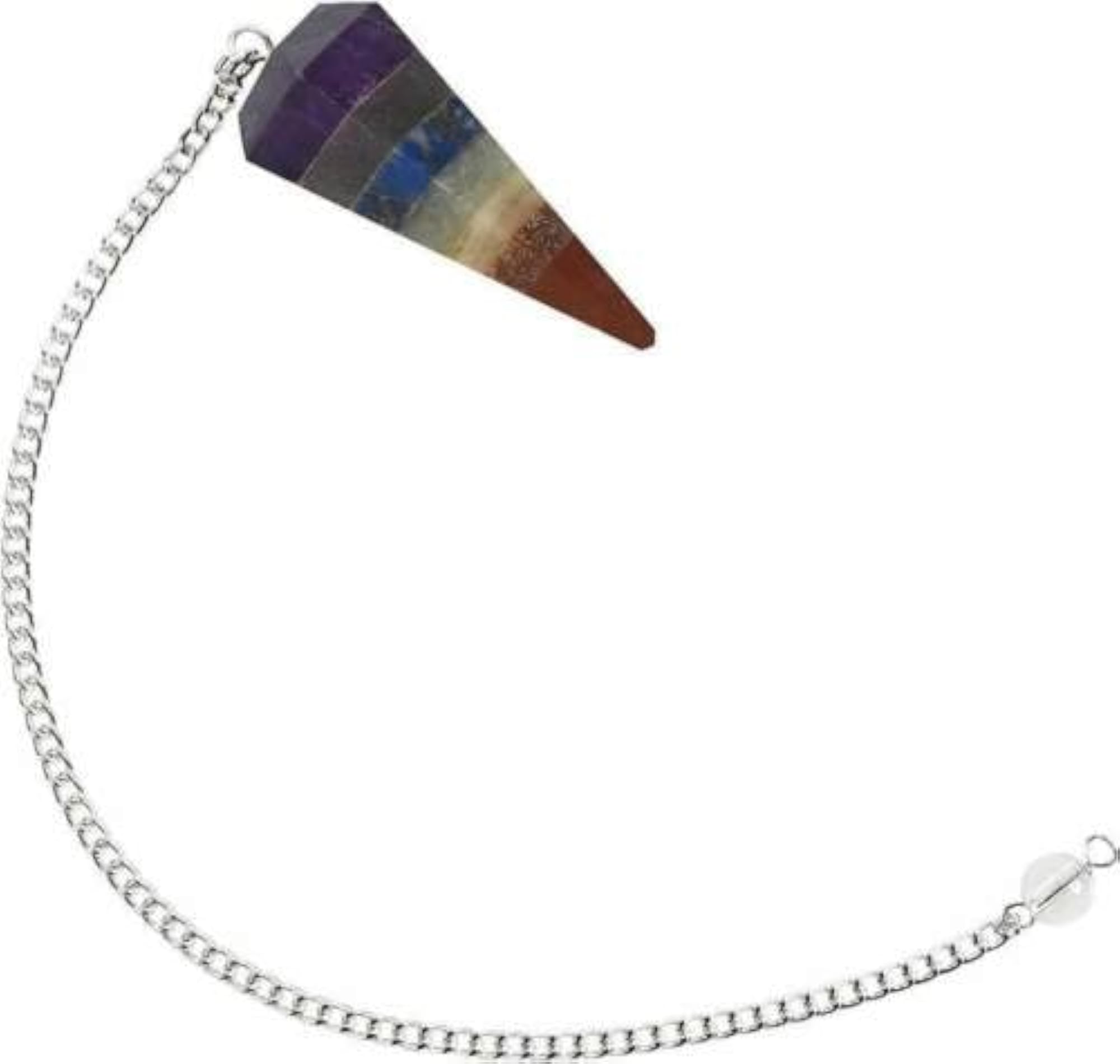 7 Chakra Stones Pendulum Gemstone Pendant for Energy Healing