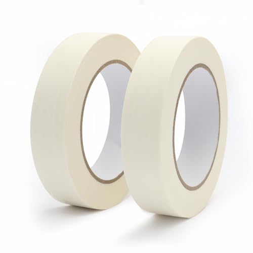 Image of Masking Tape 1 inch X 55 Yards X 2 Rolls, 328FT Total, Beige White Painters Tape General Purpose Tape for Arts DIY Crafts Painting Labeling Decoration School Projects Home Office