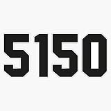 5150 Bumper Sticker Window Vinyl Decal 5 inches (KRIS-RETRO-STICKERS-953)