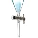 FSLAB Borosilikatglas Glass 1000ml Scheidetrichter Heavy Wall Conical Separatory Funnel Trichter with PTFE Stopcock - 1000ml