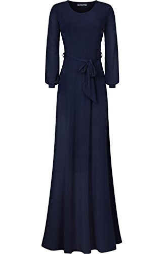 Image of Women's 3 /4 Sleeve Deep V-Neck Maxi Faux Wrap Solid Plus Size Dress