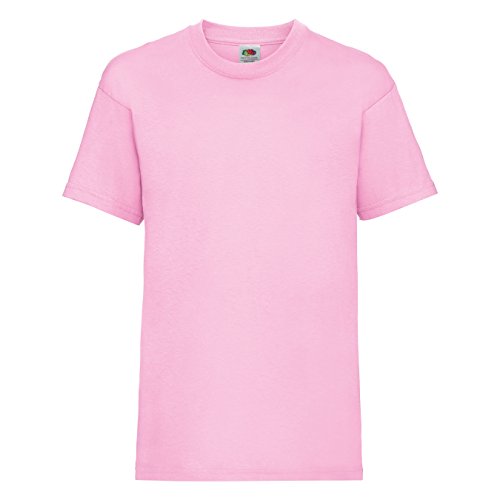 Fruit of the Loom Jungen T-Shirt, Rosa, 9-11 Jahre (140)
