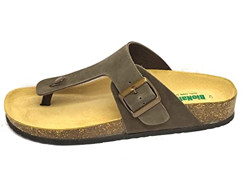 Tongs Homme en Nubuck avec Plantaire Anatomique BioNatura