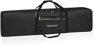 BQKOZFIN 88 Key Keyboard Gig Bag, Portable Padded Electric Piano 88 Keyboard Case 600D Nylon Oxford Cloth with 10mm Cotton Case Gig Bag (Black)