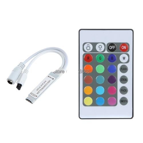 Contrôleur LED RVB ultra-mince 6A à intégration invisible en ligne avec émetteur 24 touches