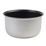 Gettimore Olla de arroz interior de repuesto antiadherente para olla arrocera, material de aleación con distribución uniforme del calor y escalas medidas, 1 pieza
