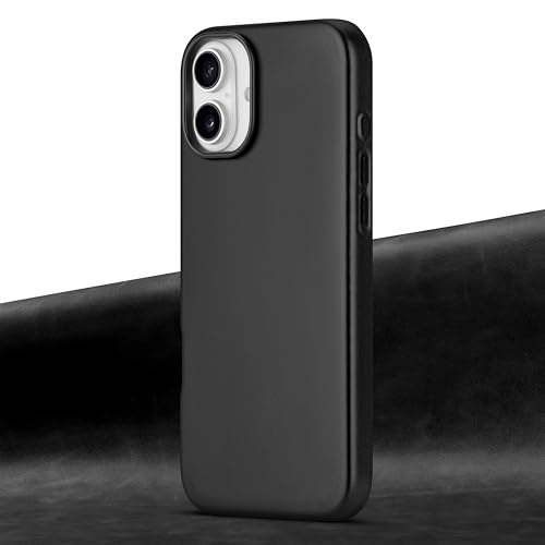 Étui en cuir pour iPhone 16 MagSafe Maogoam de luxe noir - 2