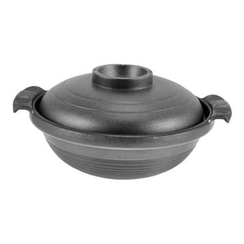 Hemobllo Olla de Cerámica para Cocina con Doble Asa Resistente Altas Temperaturas para Guisos y Sopas Casa y Restaurante Utensilio Doméstico Versátil