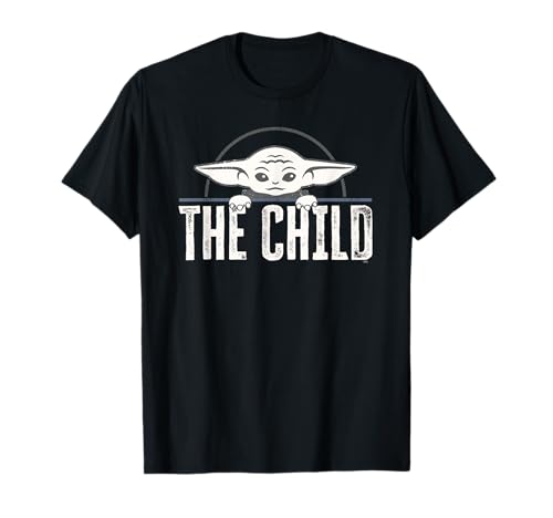 Image of Star Wars The Mandalorian The Child Grogu Weathered Logo T-Shirt