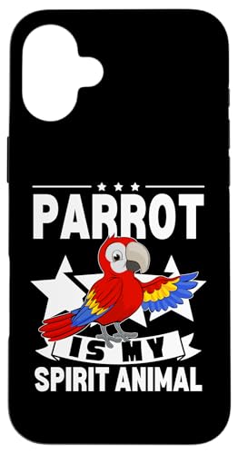 Parrot Is My Spirit �A�j�}�� �J���C�C���� �ʔ��� �I�E�� �X�}�z�P�[�X iPhone 16 Plus �p