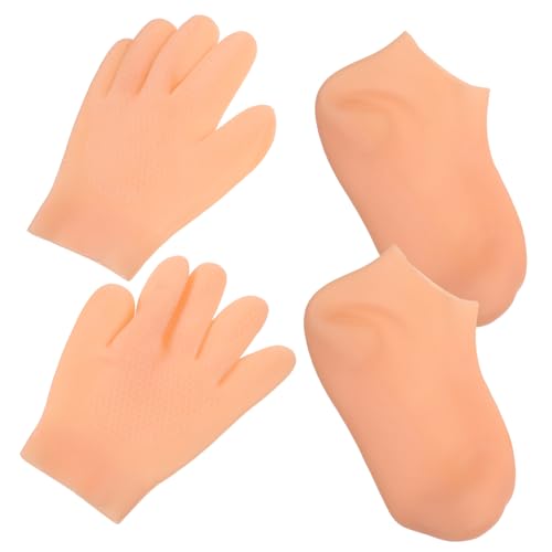 Gatuida 1 Set Beauty Gloves Socks Winter Dry Hand Stocking Moisturizing Women Cotton Hand Gloves Fingerless Hands Skin Warm for Ladies Knitted Woolen Overnight