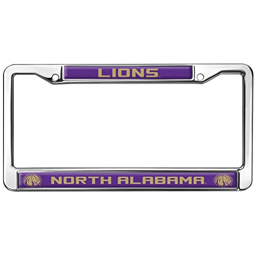 University of North Alabama Lions Logo Full Size Standard License Plate Metal Frame