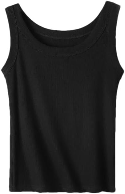 Hgvcfcv Women Camisole Solid Knit Round Neck Camis Casual Tank Tops