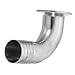 90 Degree Elbow,Tube Elbow Converter,1pcs Hose Barb Pipe Fitting 1 in Tube 50.5MM Ferrule 304 Stainless Steel for Brewery Winery Food Processing Equipment(SS304 K50.5 to 19mm)