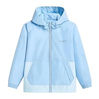 BuyiRen Boys Girls Waterproof Jacket Rain Jackets Hooded Raincoat Lightweight Mesh Lined Rain Coats for Kids, 5-16 Years