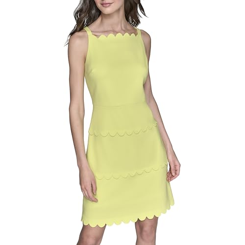 Robe en crêpe scuba Karl Lagerfeld Paris vert agrumes coupe premium