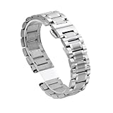 Correas de Reloj Acero Inoxidable 14 mm, 16, 18, 20, 22 y 24, aptas for Hombres Mujeres(22mm)