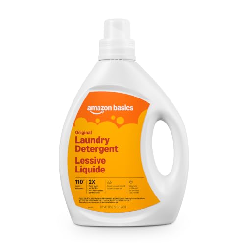 Image of Amazon Basics Laundry Detergent Liquid, Concentrated, Original Fresh Scent, 110 Loads, 82.5 Fl Oz, Packaging May Vary