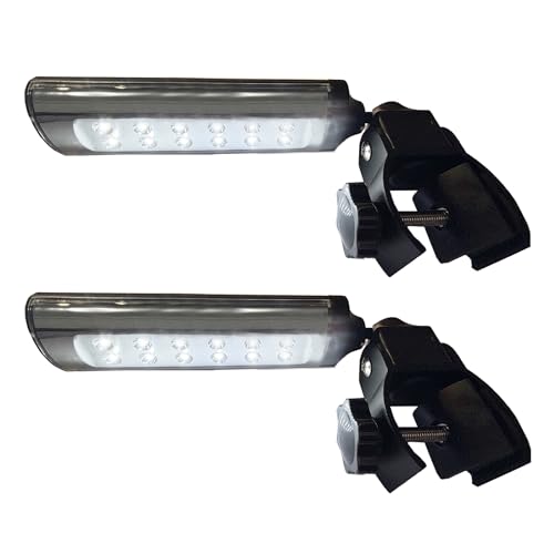 Lampe de barbecue pour cuisine extérieure à 12 LED et pince réglable