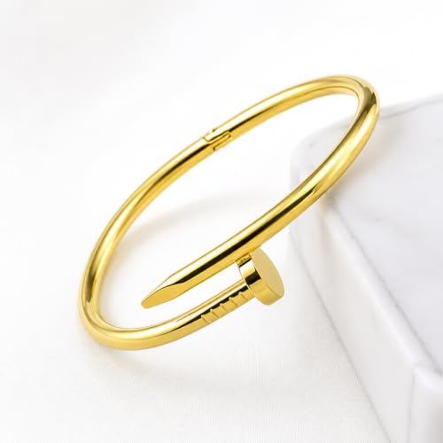 Image of Stylish Gold Plated Bangle for Women | Daily Use Stainless Steel Kada | Anti-Tarnish Waterproof Cuff | Multicolour Crystal Evil Eye | Daily Wear Bracelet For Womens | Premium Gift For Girl