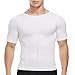 XTONG Canotta Contenitiva Snellente Uomo Maglietta Compressione Intimo， Maglia Modellante Shapewear Camicia ，Dimagrante T-Shirt Pancia Piatta Canottiera Sportivo Fitness 3XL White