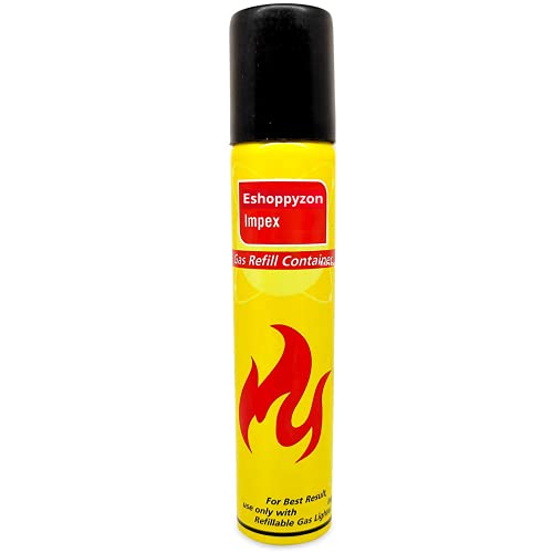 Image of Gas Cylinder High Pressure Butane Liquefied Gas Canister 100ML Can Easy to Use Perfect Suitable for Refill Flame Lighters,Small Stove,Flame Torch, Welding Fuel Gas Pack of-1(Aluminium)