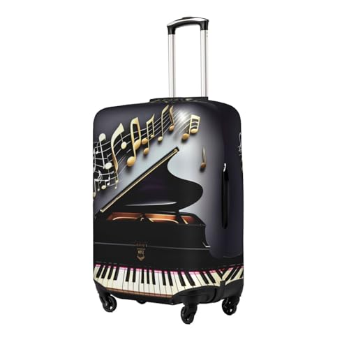 Music Note Pianos Print Luggage Cover For Suitcases, Travel Case Protector, Simple & Convenient Installation2
