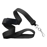 Top Travel Lanyards with Breakaway Clasps: Safe & Secure 30 Specialist ID Wide Lanyard with Breakaway Clasp and Swivel Metal Hook - Premium 5/8 Inch Neck Strap Name Badge and Key Card Holder for School, Cruise, Travel - Secure Long Lanyards (Black)