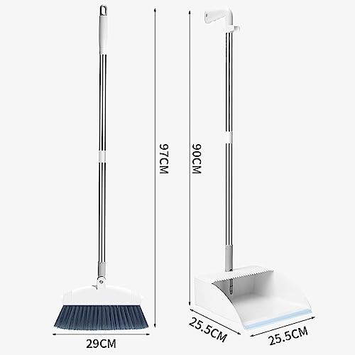 Zusammenklappbares Kehrschaufel- und Kehrschaufel-Set, Besen- und Kehrschaufel-Set for zu Hause, aufrecht stehender Besen- und Kehrschaufel-Kombination for Büro, Zuhause, Küche, Lobby, Innenbereich, B – Bild 3
