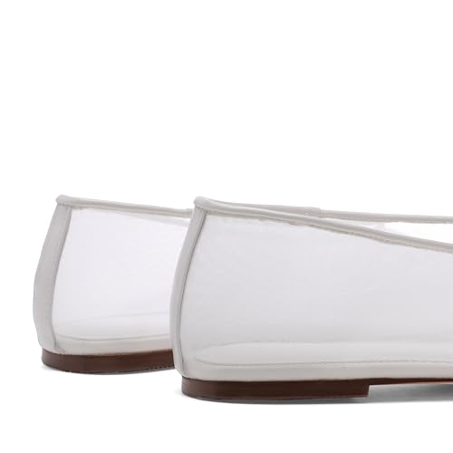 Women's Fine Mesh Ballet Flats,Round Toe Ballerina Shoes,Casual Slip On Mary Jane Flats,Comfortable Daily Dress Shoes