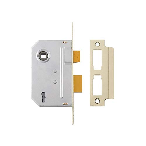 Yale Locks PM320PB25 3 Lever Mortice Sash Lock 67mm 2.5-inch - Polished Brass Finish