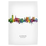 artboxONE Poster 60x40 cm Städte Augsburg Germany Skyline 