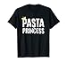 T-shirt humoristique avec inscription « Pasta Princess Crown » T-Shirt