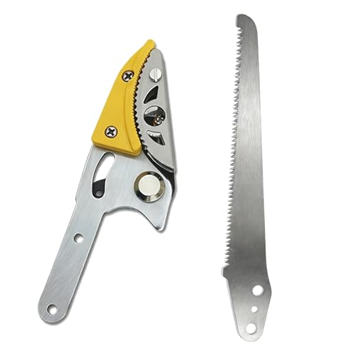 xixi-home 高枝切りバサミ 替え刃 交換用 はさみ ノコギリ sk5高級合金鋼 強力 たかえだきりはさみ 果物取り 高枝切り鋏 高枝切りのこぎり 剪定 収穫 太枝 ガーデニング 採果 果物取り 農場 果樹園 庭 庭園 園芸用具 業務 作業 家庭 (