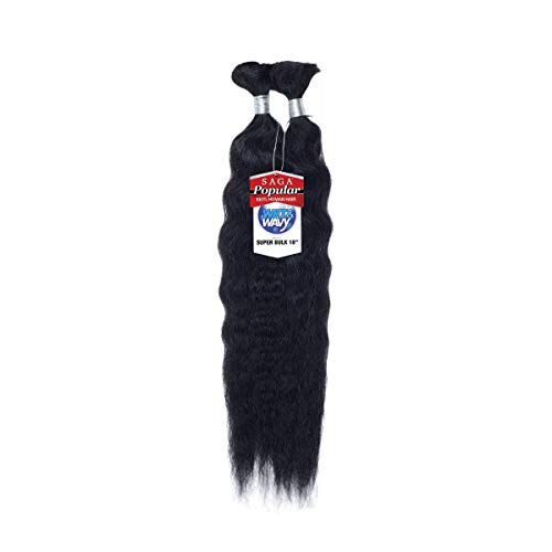 SAGA Popular 100% Human Hair Wet & Wavy Braid - SUPER BULK 18" (27)