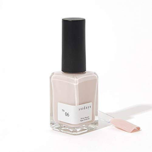 Sundays Non-Toxic Nail Polish, Glossy Shine Finish. No.06: Buttery Nude, Long Lasting, Vegan & Cruelty-Free, 1.7 oz
