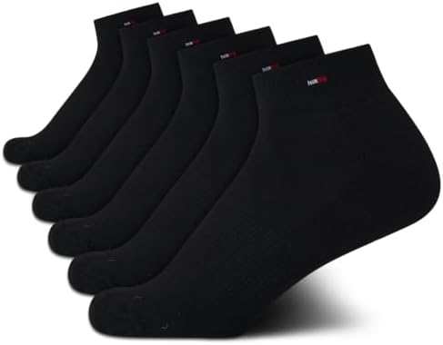 Tommy Hilfiger Womens 6 Pack Soft Cushioned Quarter Ankle Athletic Socks