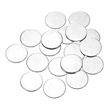 QUARKZMAN 40 Stück Edelstahl-Disc, 7/8 (22mm) Durchmesser 0,05 (1,3mm) dick 304 Edelstahl Flache Runde Platte Leer Rund Kreisplatte für Handwerk Metallprägung und Schmuckherstellung
