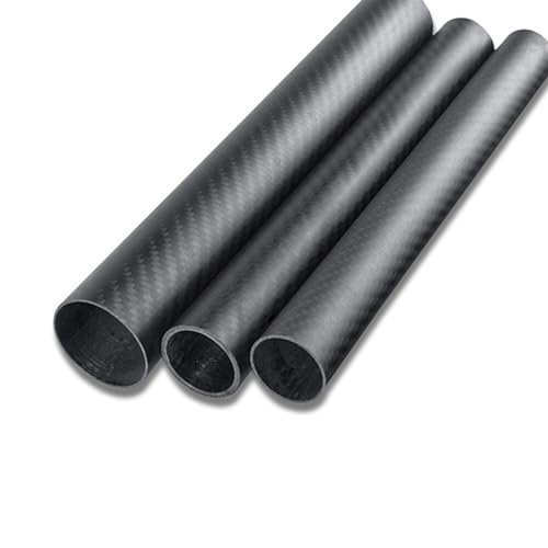 3Pcs/Lot 330MM Pure Carbon Fiber Tube OD: 30MM 32MM 33MM 34MM 35MM for Plant Protection UAV Accessories Carbon Fiber Square Tube(32x30 Plain Glossy)
