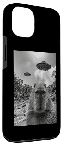 Coque pour iPhone 13 Capybara prend selfie OVNI Alien drôle Capybara Lover – vue 3