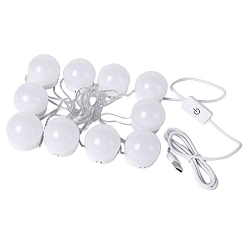 Kit de Bombillas LED para Espejo Tocador y Luz Ajustable de Maquillaje