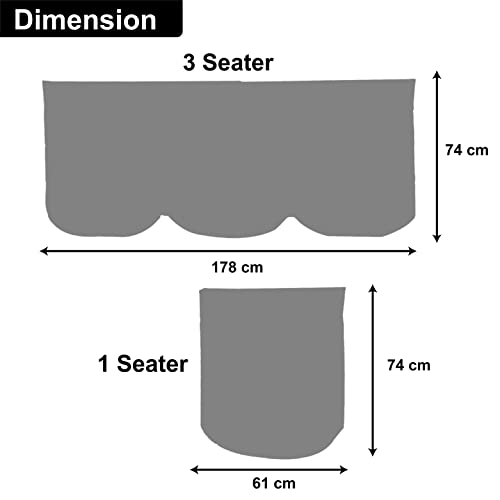 Image of Amazon Brand - Solimo Cotton 5 Seater Sofa Cover Set, Leaf, Cream