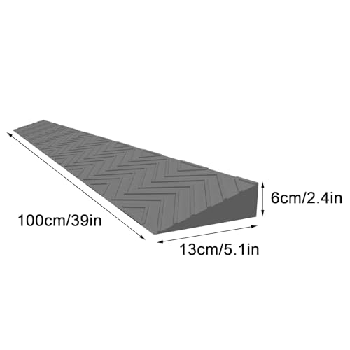 Vacuum Robot Ramps, Wheelchair Ramp, 2cm/0.8in~6.5cm/2.6in Multiple Height Options, 1100lb/500kg Capacity, Suitable for Thresholds(Black,100x13x6cm/39x5.1x2.4in) miniatura 2