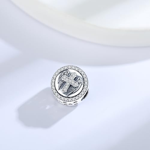 925 Sterling Silver Charms Fit Pandora Charms Bracelet God Has You In His Arms I Have You In My Heart Fit Wife Mother's Day Christmas Birthday Gift4