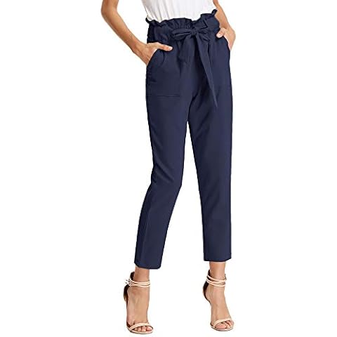 GRACE KARIN Women's High Waist Tapered Pants Cover
