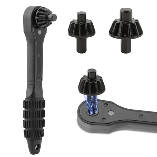 Kryslanix 3-in-1 Ratchet Drill Chuck Key Wrench,Universal Chucks Key Replacement