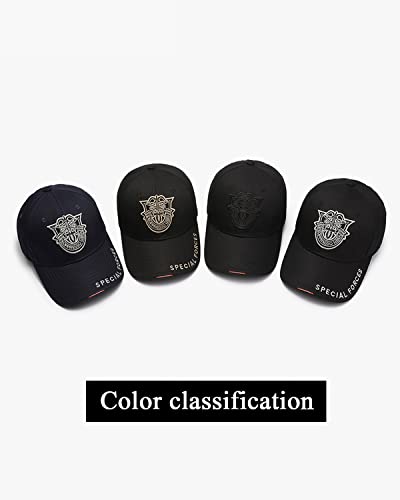 Gorra de béisbol Special Forces con parche bordado negro y dorado miniatura 6