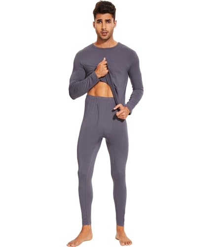 WiWi Thermal Underwear for Men Bamboo Viscose Long Johns Set Soft Warm Base Layer Lightweight Top and Bottom Sets S-XXL - Image 4