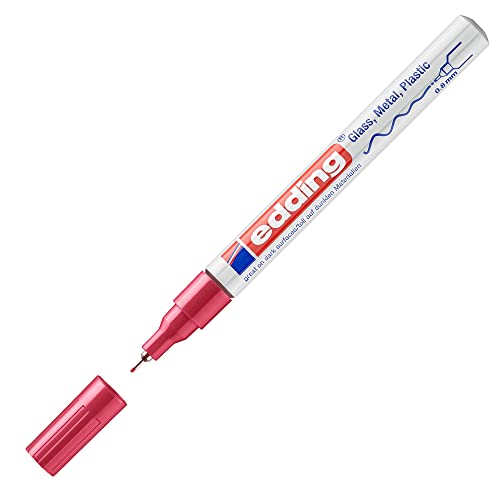 Feutres peinture edding 780 rouge pointe extra fine 0.8 mm étanche